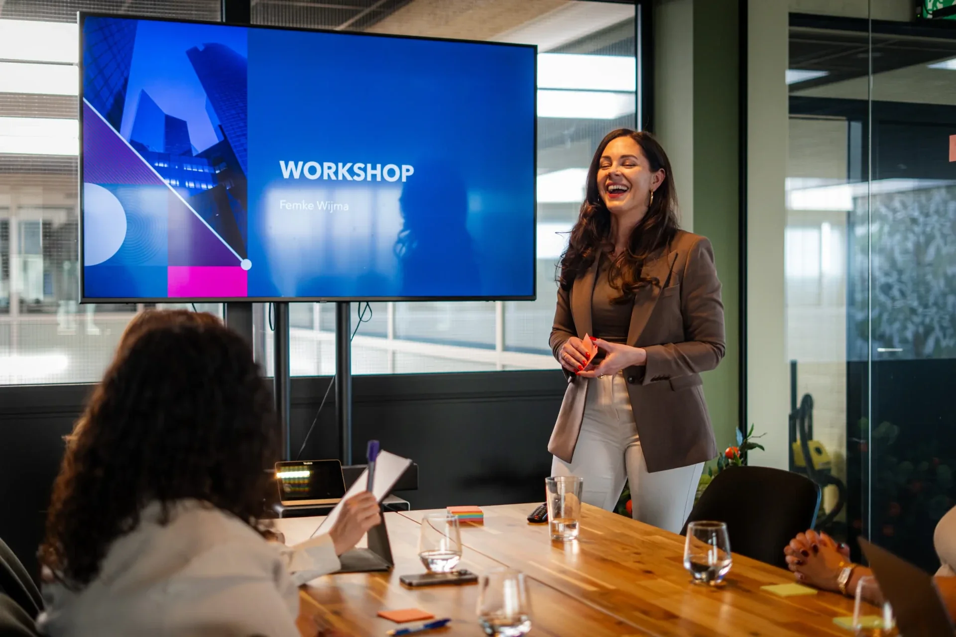 Femke tijdens een workshop